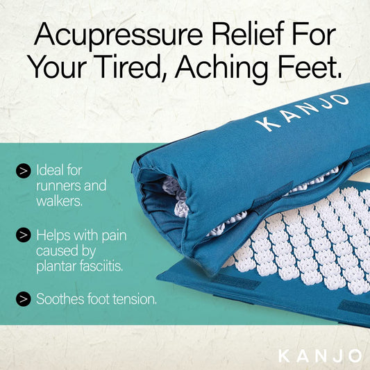 Close-up of BPA-free ABS plastic stimulators on the foot mat