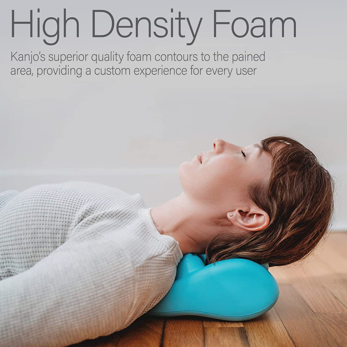 Kanjo neck pillow used for cervical traction at home