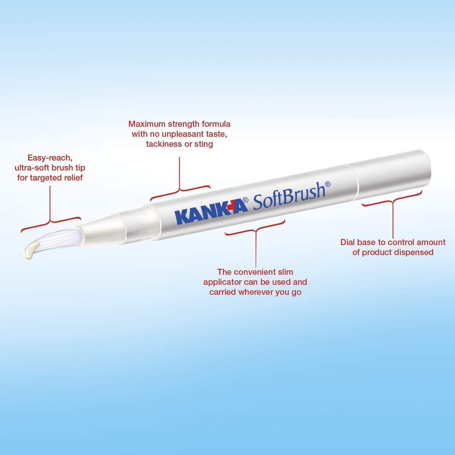 Gel being applied to tooth or gum area