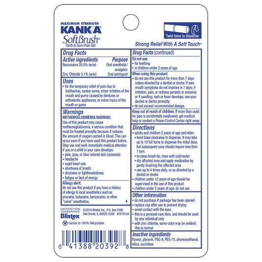 Kank-A SoftBrush 3-pack back packaging