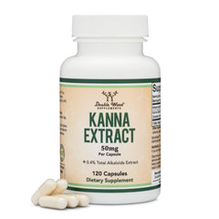 Front view of Double Wood KannaEast bottle with 120 capsules
