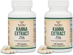 Front view of Kanna Extract Supplement Pack of 2 bottles