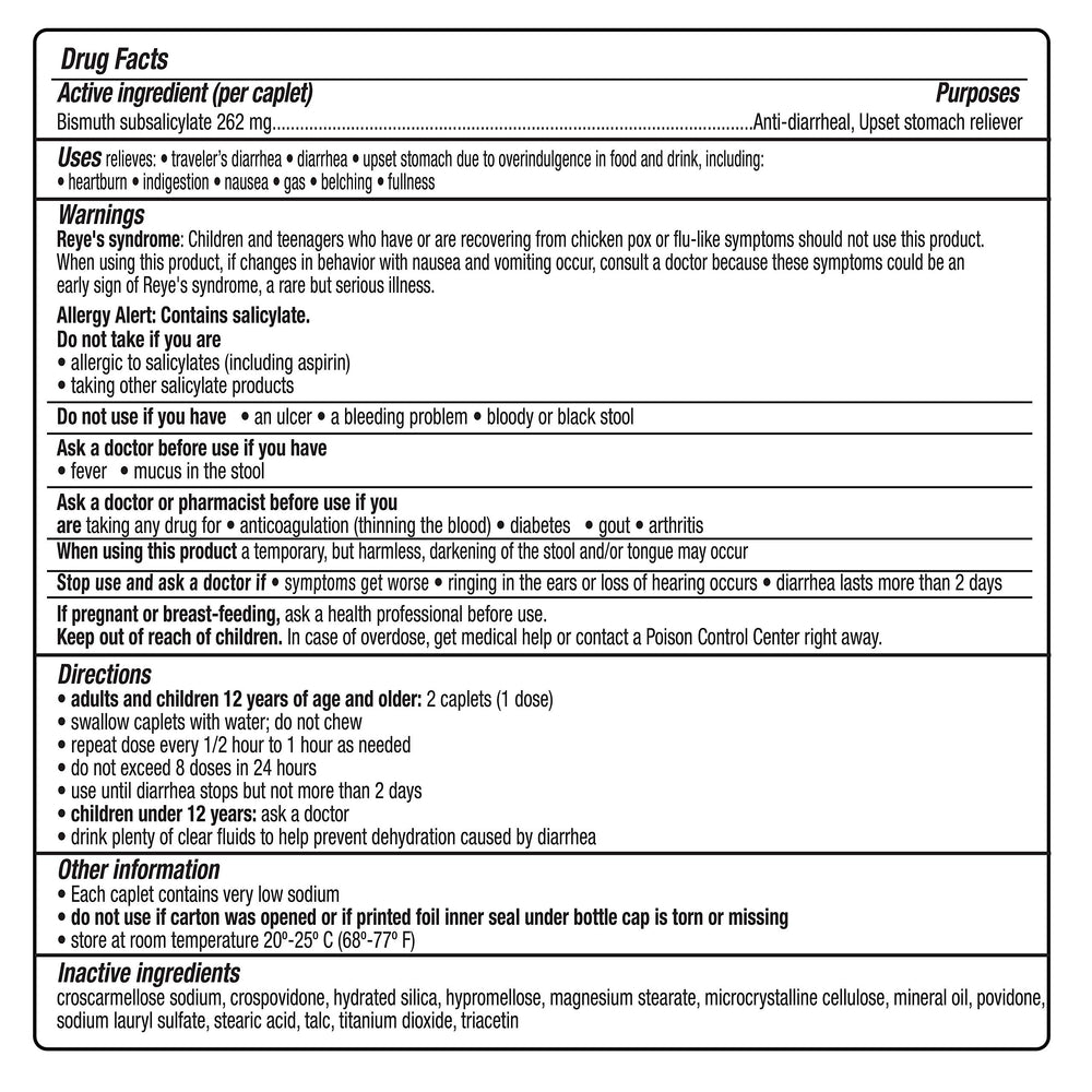 Kaopectate caplets being poured for quick on-the-go relief.