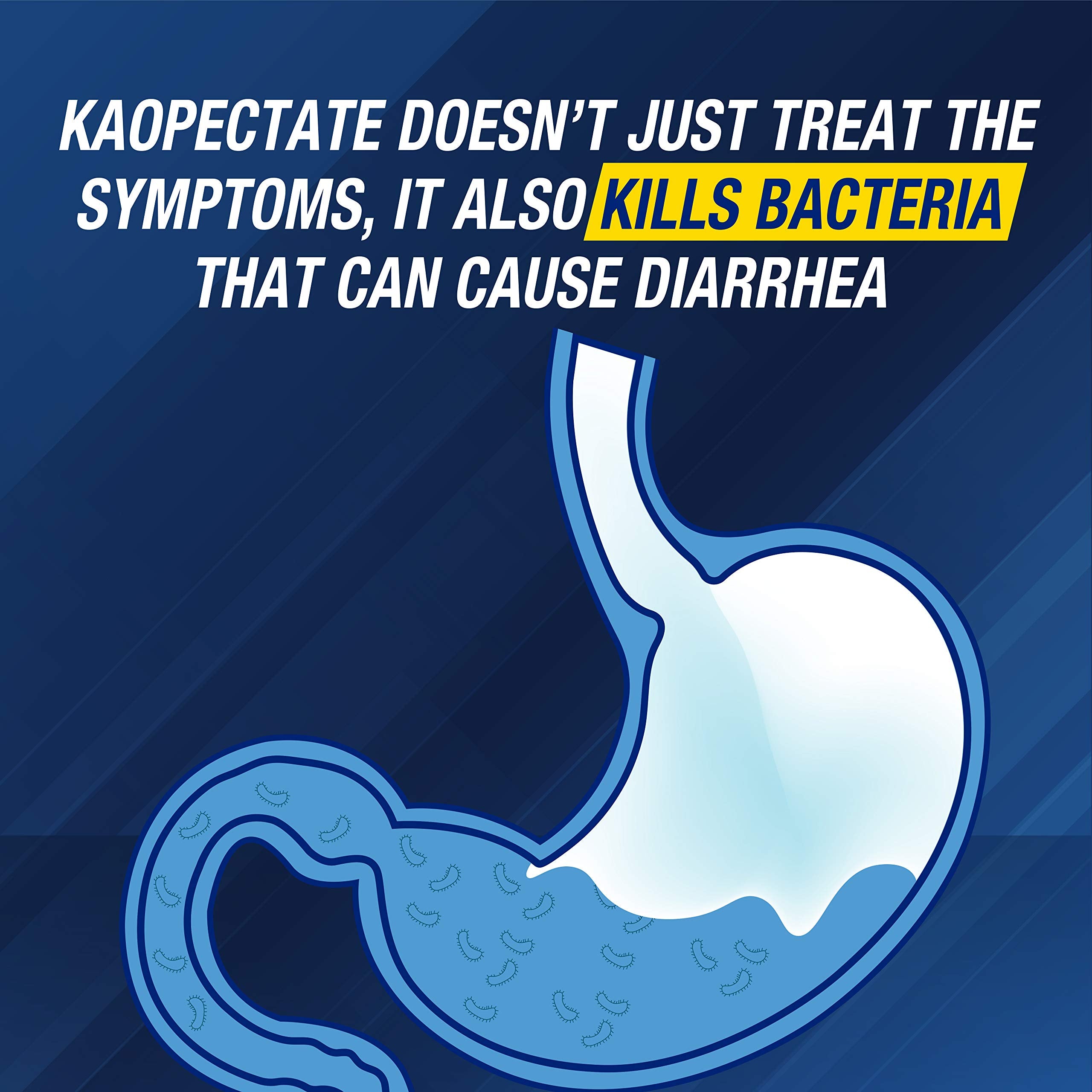 Kaopectate travel-friendly pack shown for on-the-go stomach support.