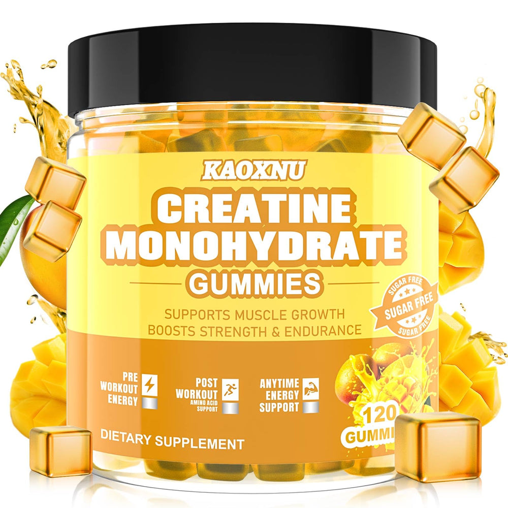 KAOXNU Creatine Monohydrate Gummies – 2 Pack, 120 Count, Sugar Free, Vegan