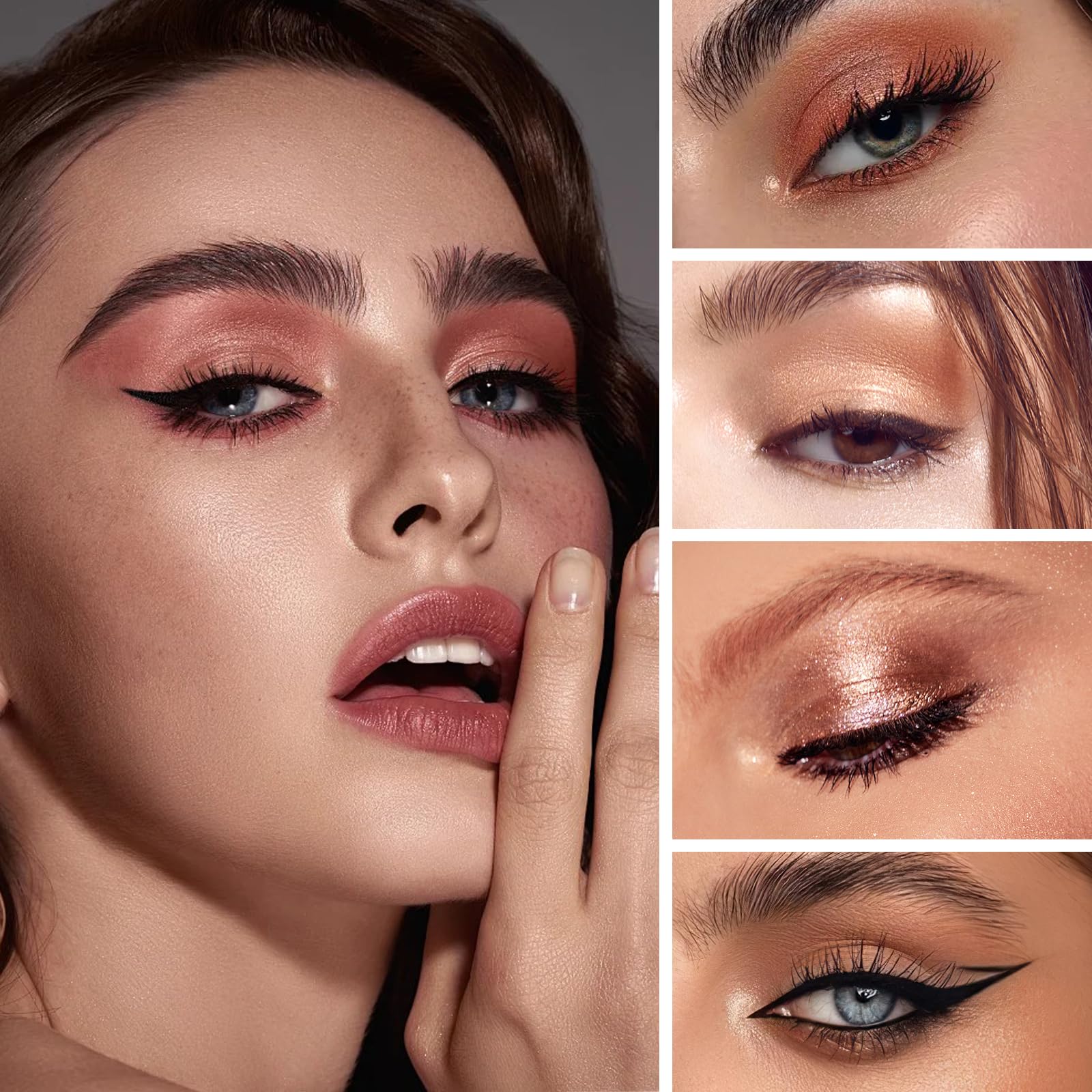 K'APEINE 10Colors palette demonstrates all-in-one uses as blush and highlight.