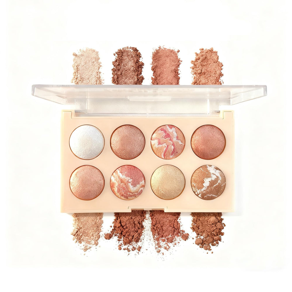 K'APEINE baked powder palette front view for versatile all-day looks