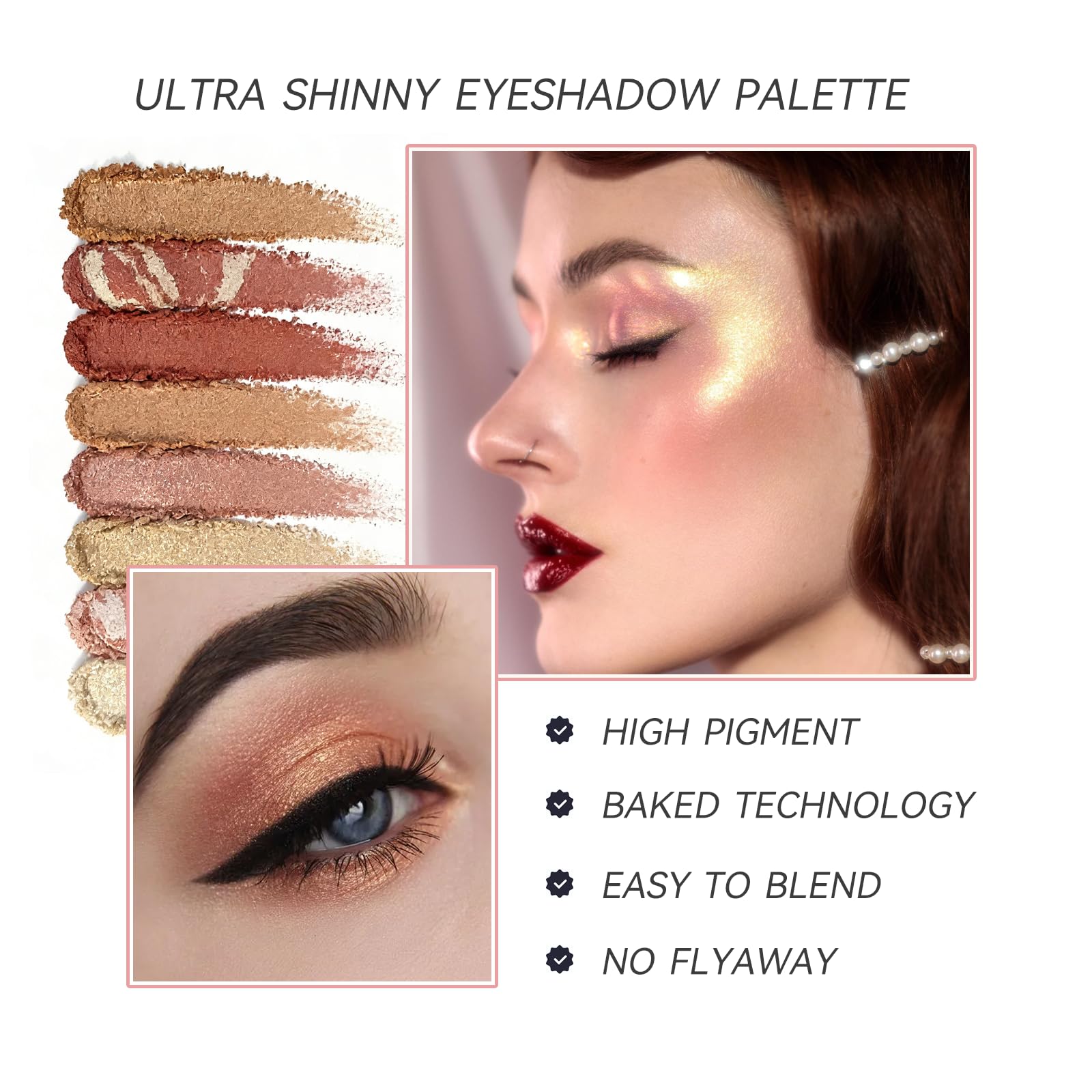 K'APEINE baked texture close-up reveals smooth, low-fallout finish