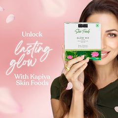 Person with glowing skin representing Kapiva Glow Mix benefits