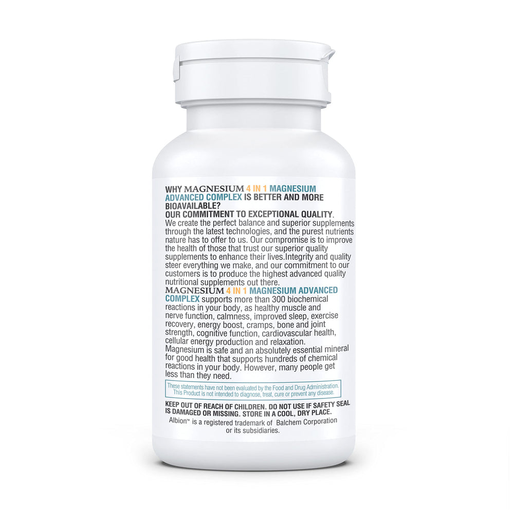 Concept image illustrating sleep, focus, and mood support with Magnesium 4-in-1