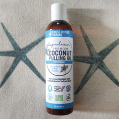 Peppermint flavor oil close-up