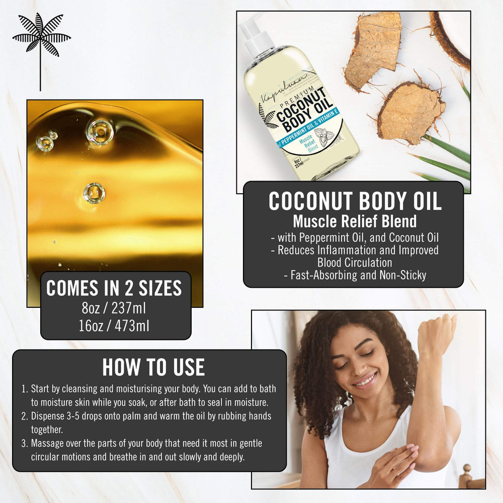 Arnica, Peppermint & Rosemary ingredients in Kapuluan Massage Body Oil