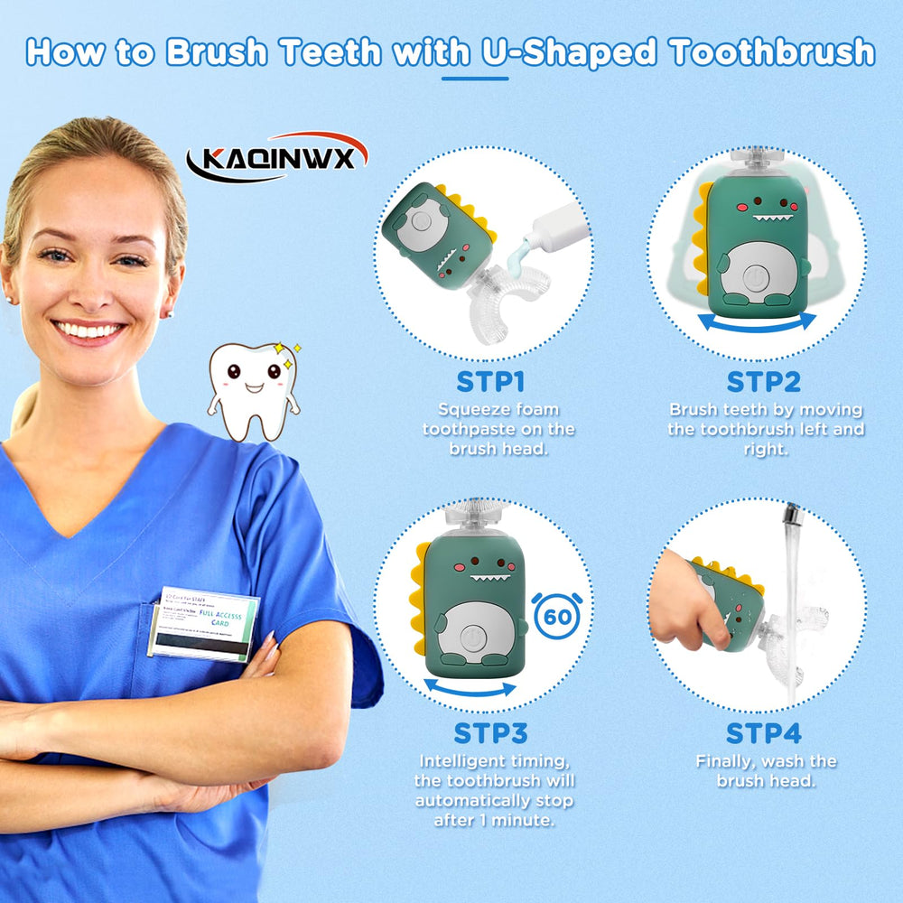 Rechargeable KAQINWX toothbrush battery charging indicator