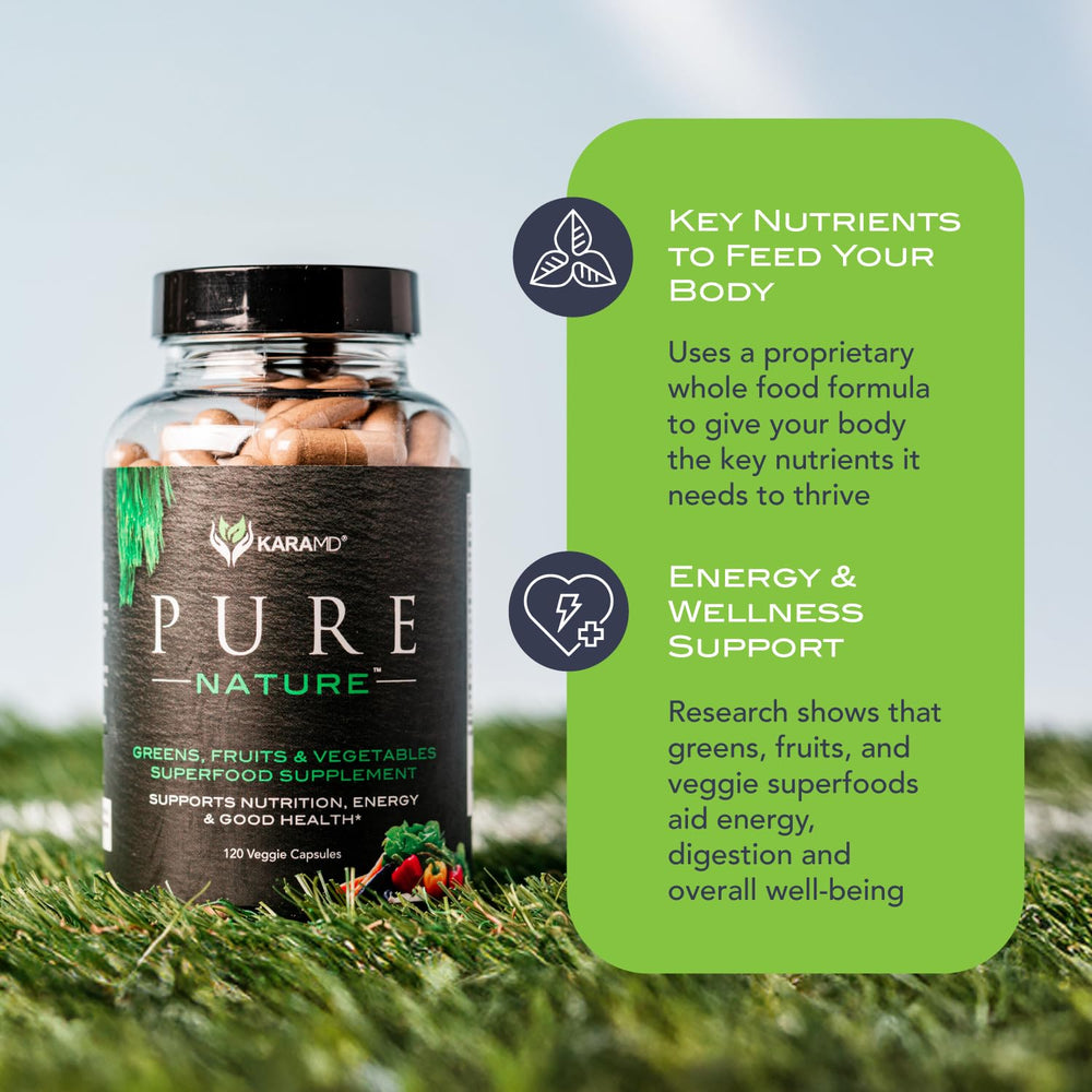 KaraMD Pure Nature serving scoop for easy daily greens and fiber.
