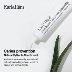 Toothpaste with natural xylitol and aloe for enamel strengthening