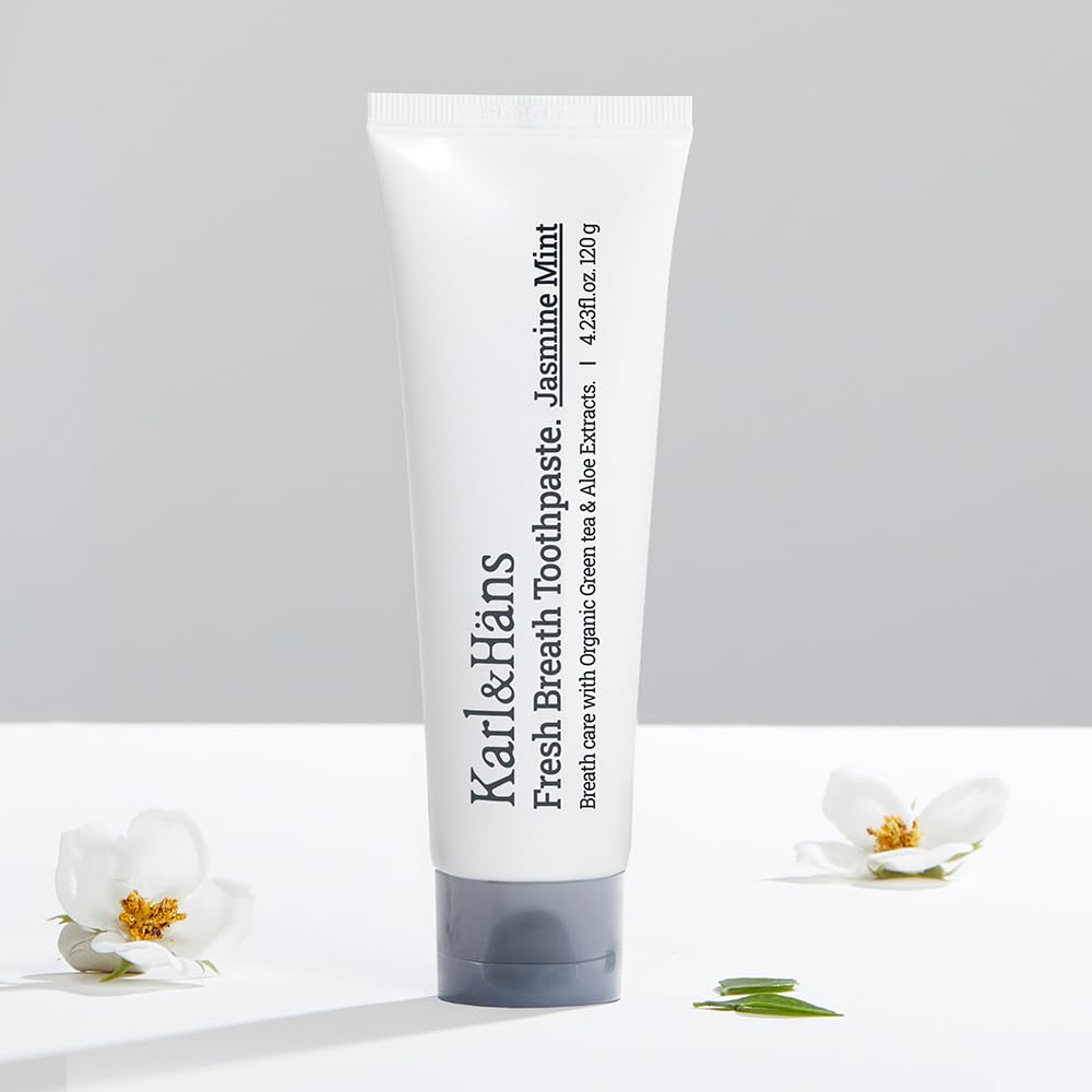Karl & Hans Jasmine Mint toothpaste packaging showing 4.23 oz