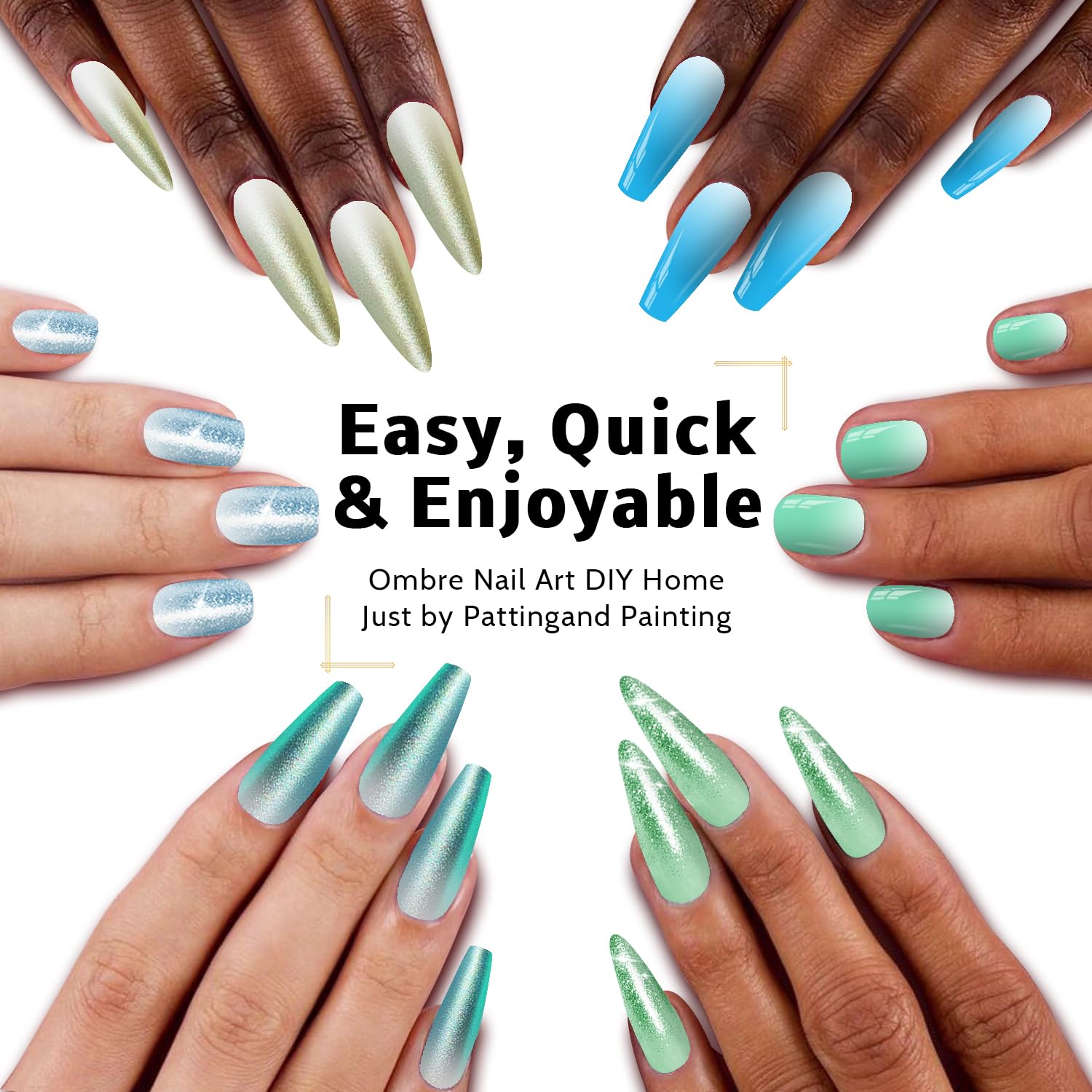 Karroy ombre gel palette designed for beginner-friendly gradient nail art.