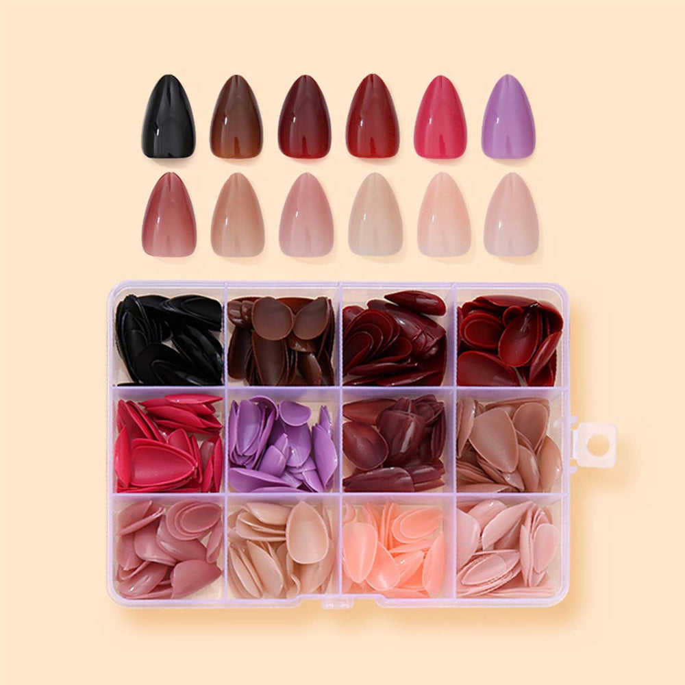 KASOICRA 12-pack almond nails color 02 offers durable, reusable faux nails for DIY use