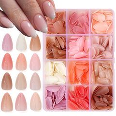 KASOICRA 360Pcs almond press-on nails kit with color variety for stylish at-home manicures