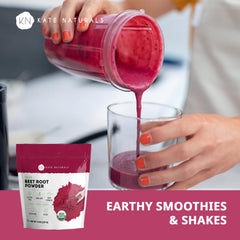Natural red color from beet root powder for recipes