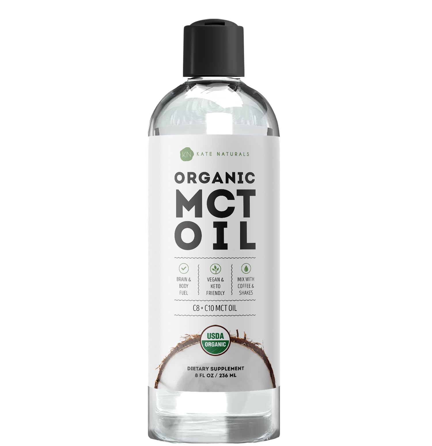 Kate Naturals MCT Oil 8oz bottle