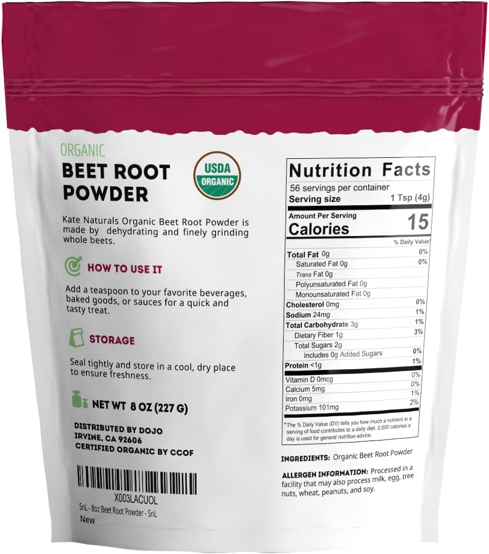 Close-up of organic beet root powder texture