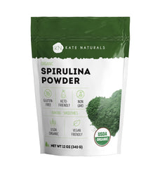 Kate Naturals Spirulina Powder packaging 12 oz