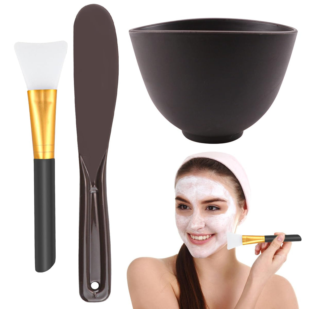 Katigate mask bowl set with spatula for smooth mixing.