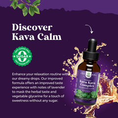 Amber liquid from kava tincture in dropper