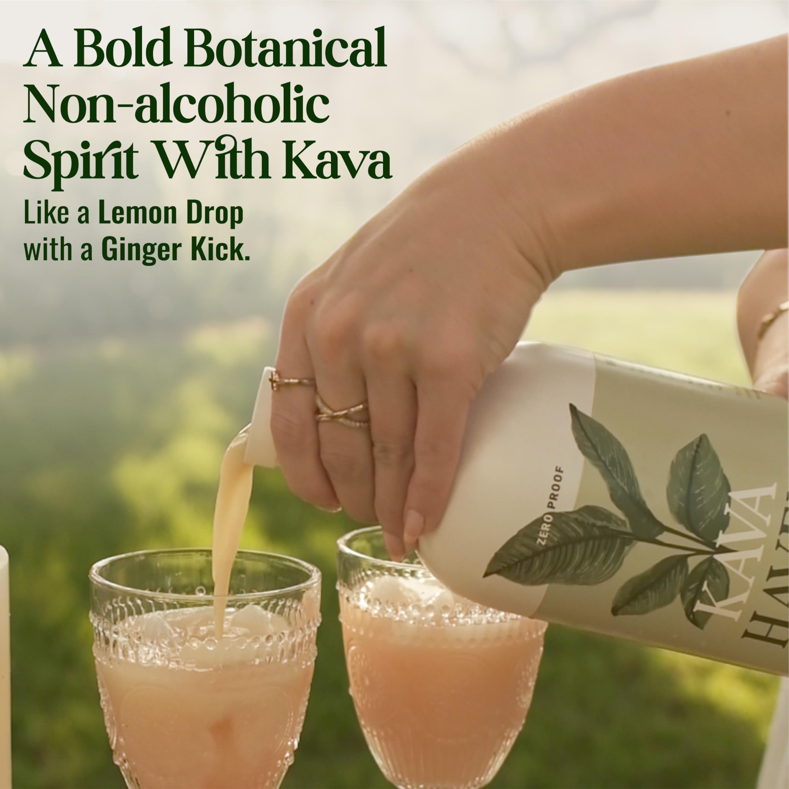 Kava Haven Non Alcoholic Spirit lemon ginger label natural ingredients