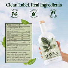 Kava Haven Non Alcoholic Spirit lemon ginger pour alcohol free