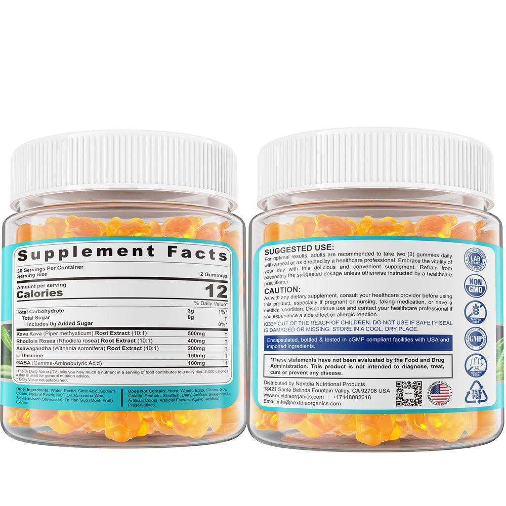 60-count bottle of Kava Kava Gummies