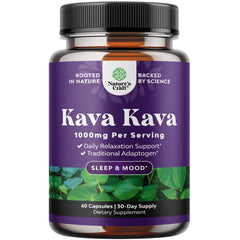 Kava Kava Root Extract 1000mg capsules – front view
