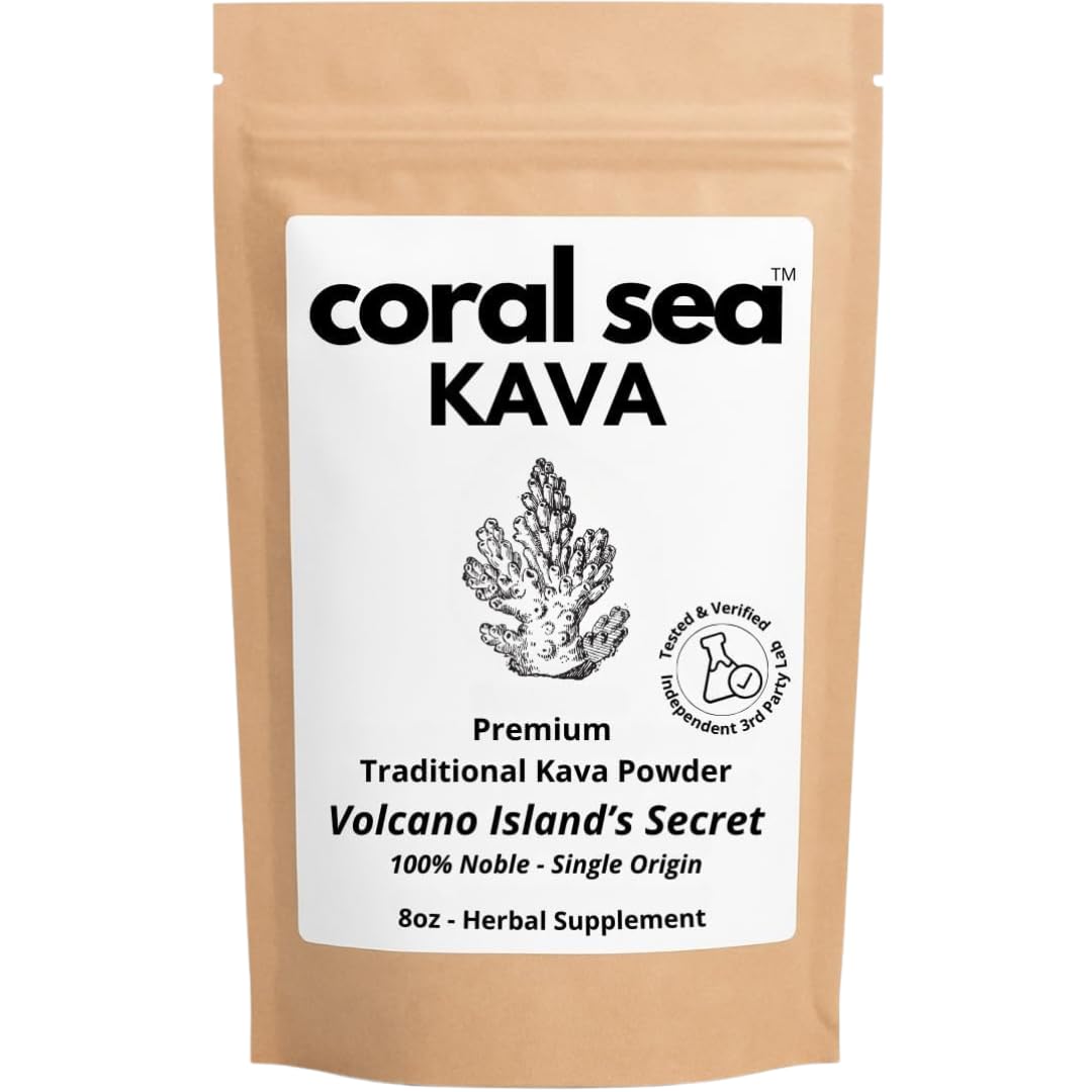 Front view of Kava Powder Noble Vanuatu 8oz