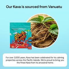 KAVA Kava extract highlight on KAVA PUNCH label