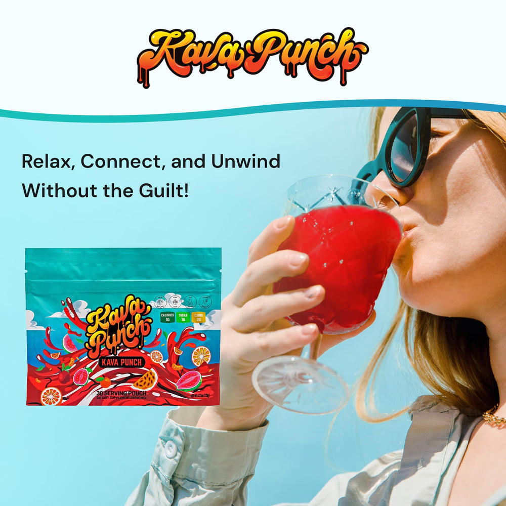 Gift-ready packaging of Kava Punch Relaxation Powder