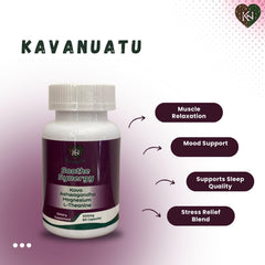 Kavanuatu Kava Capsules with ashwagandha, magnesium and L-theanine ingredients