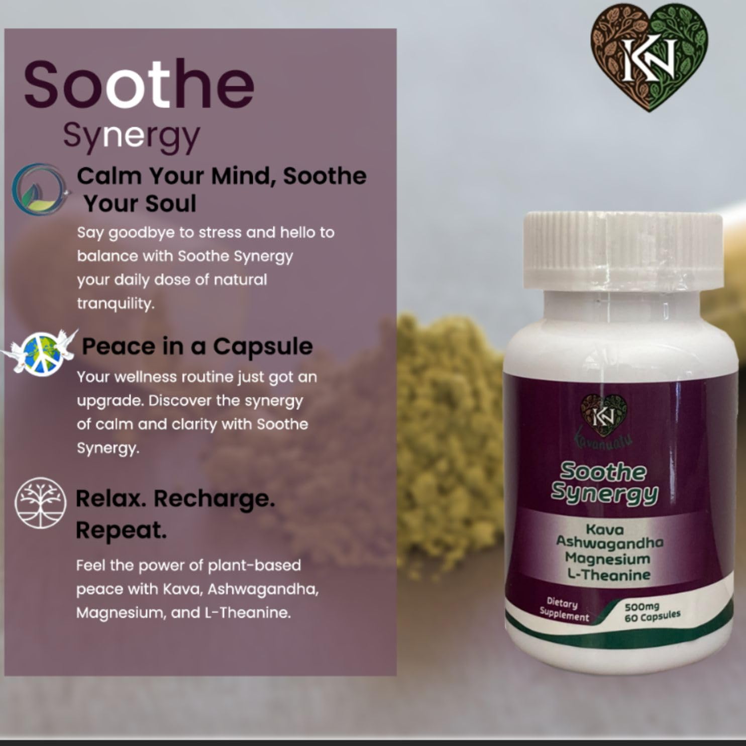 Vegan capsules on a neutral background