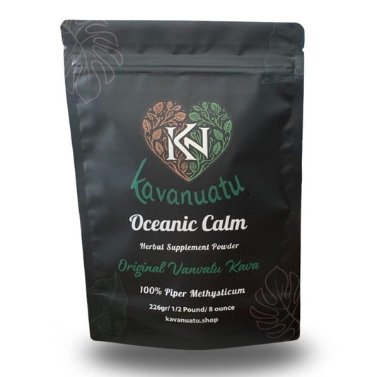 KAVANUATU Noble Kava Root Powder in 8oz packaging