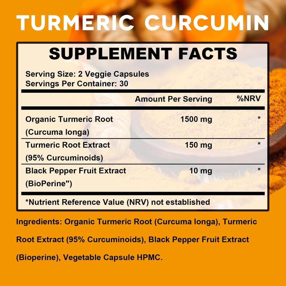 BioPerine and turmeric ingredients visual