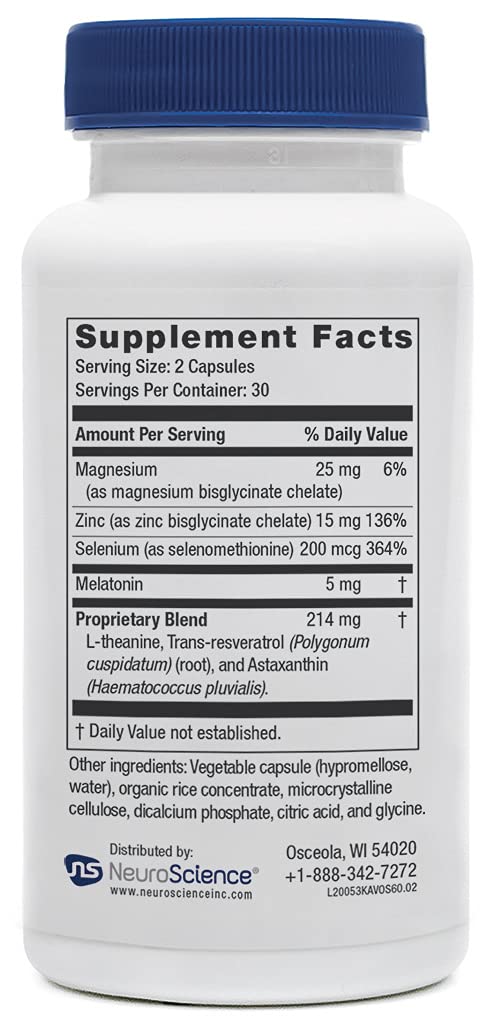 Close-up of NeuroScience Kavinace OS packaging