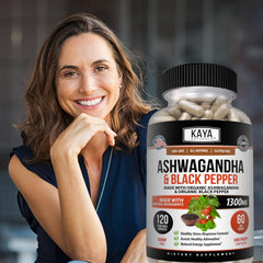 Supplement facts graphic for Kaya Naturals Ashwagandha