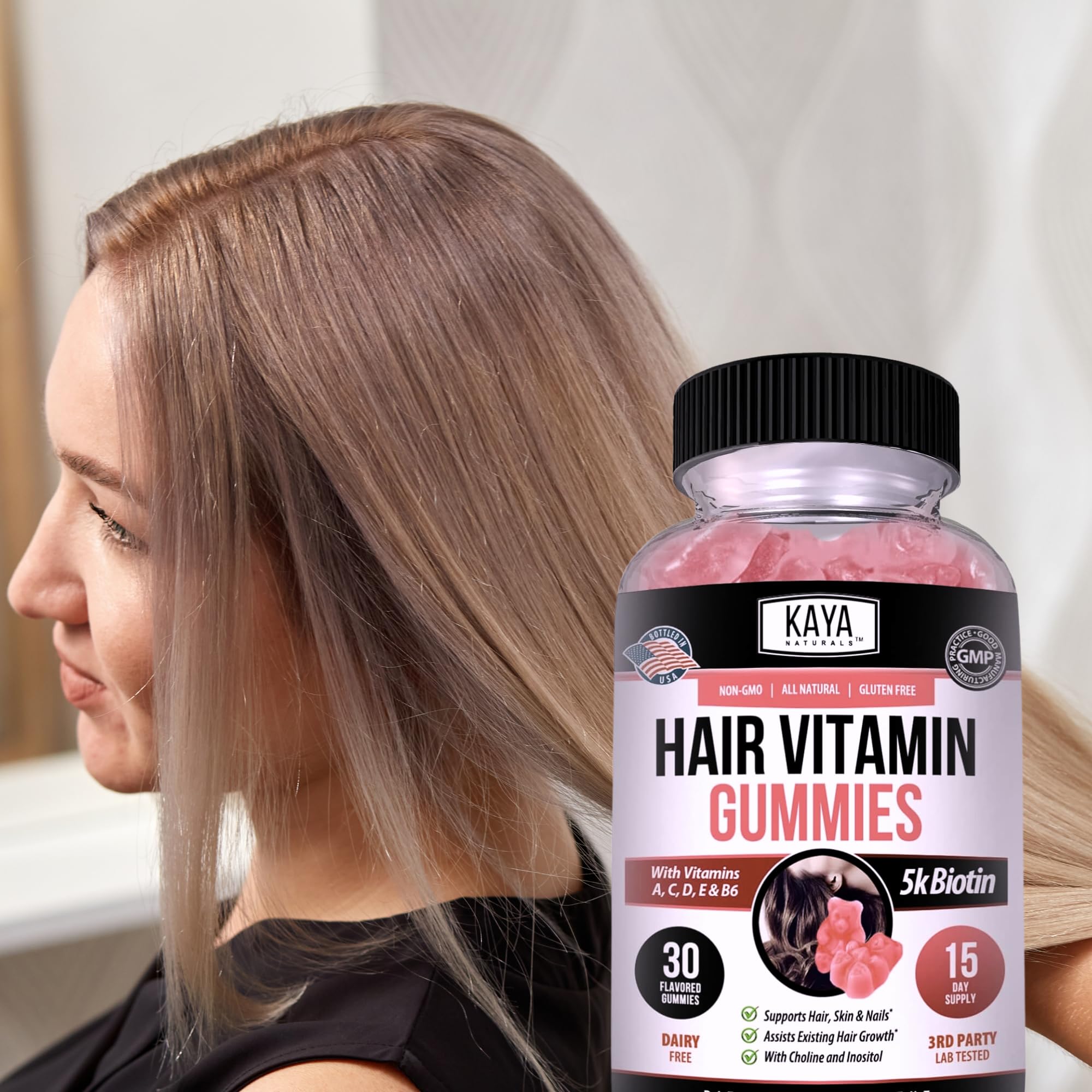 Daily beauty routine with Kaya Naturals Biotin Gummies