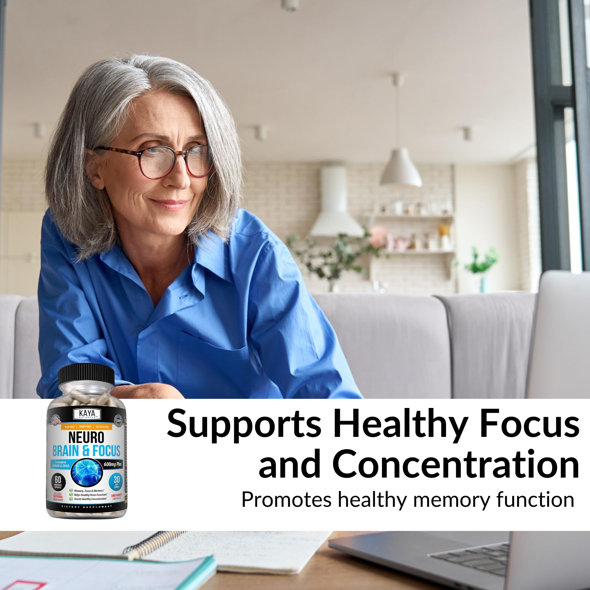 Cognitive function diagram representing Kaya Naturals ingredients