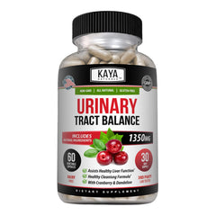 Kaya Naturals D-Mannose Urinary Tract Cleanse bottle label - 60 veggie capsules
