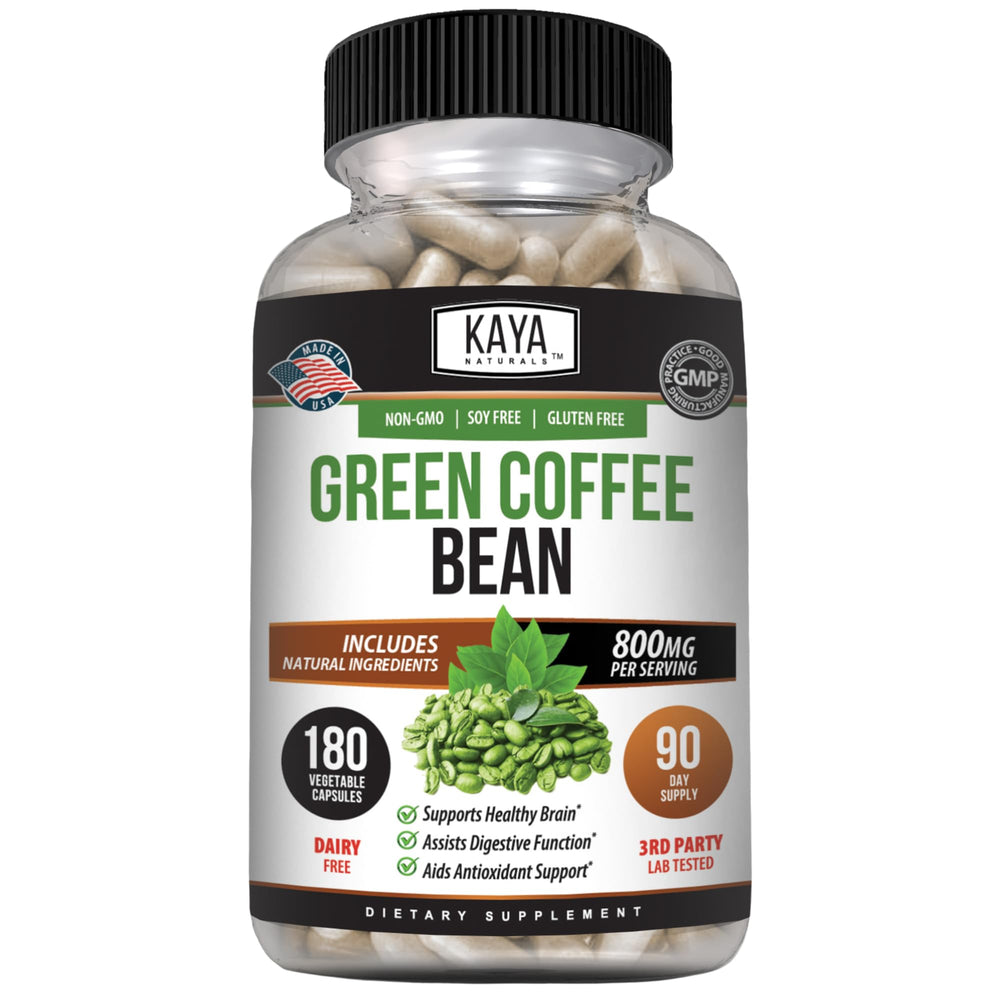 Kaya Naturals Green Coffee Bean Extract bottle label