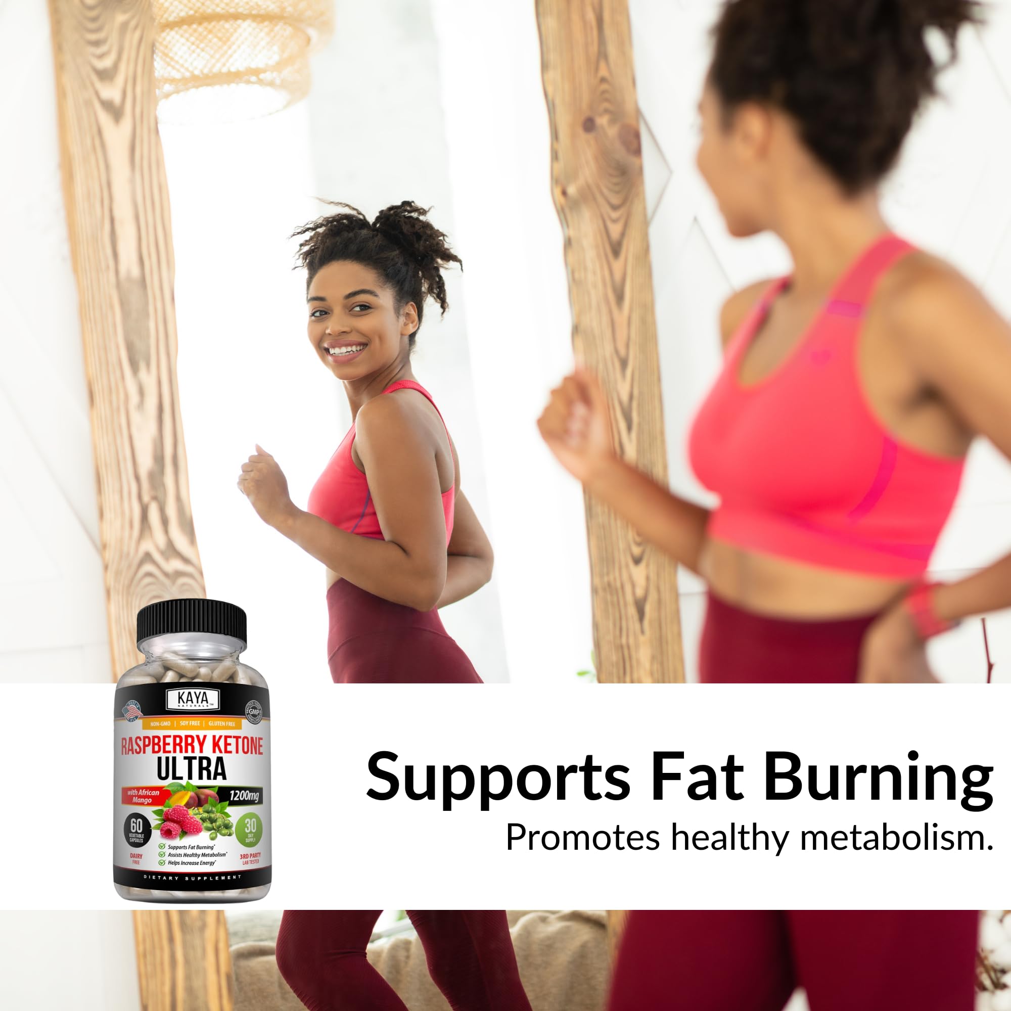 Kaya Naturals Raspberry Ketone two-bottle pack shot