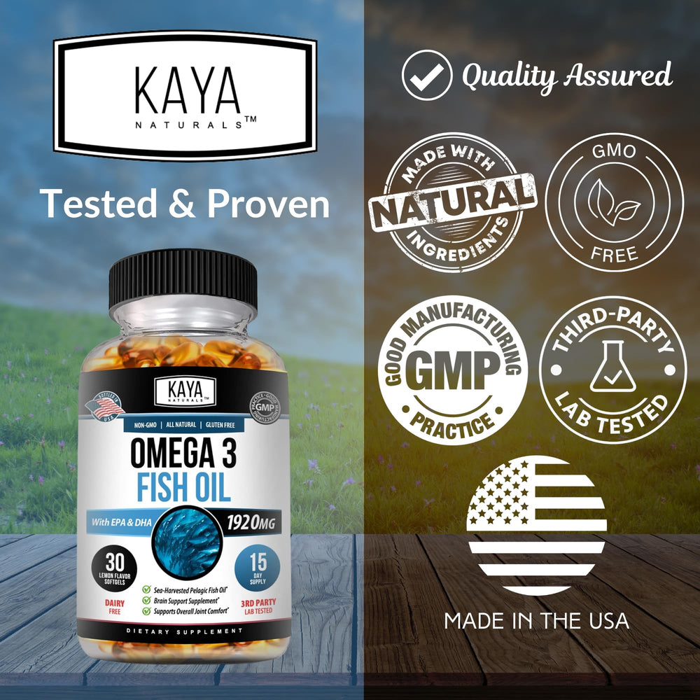 Sea-harvested pelagic fish oil illustration for Kaya Naturals Omega-3