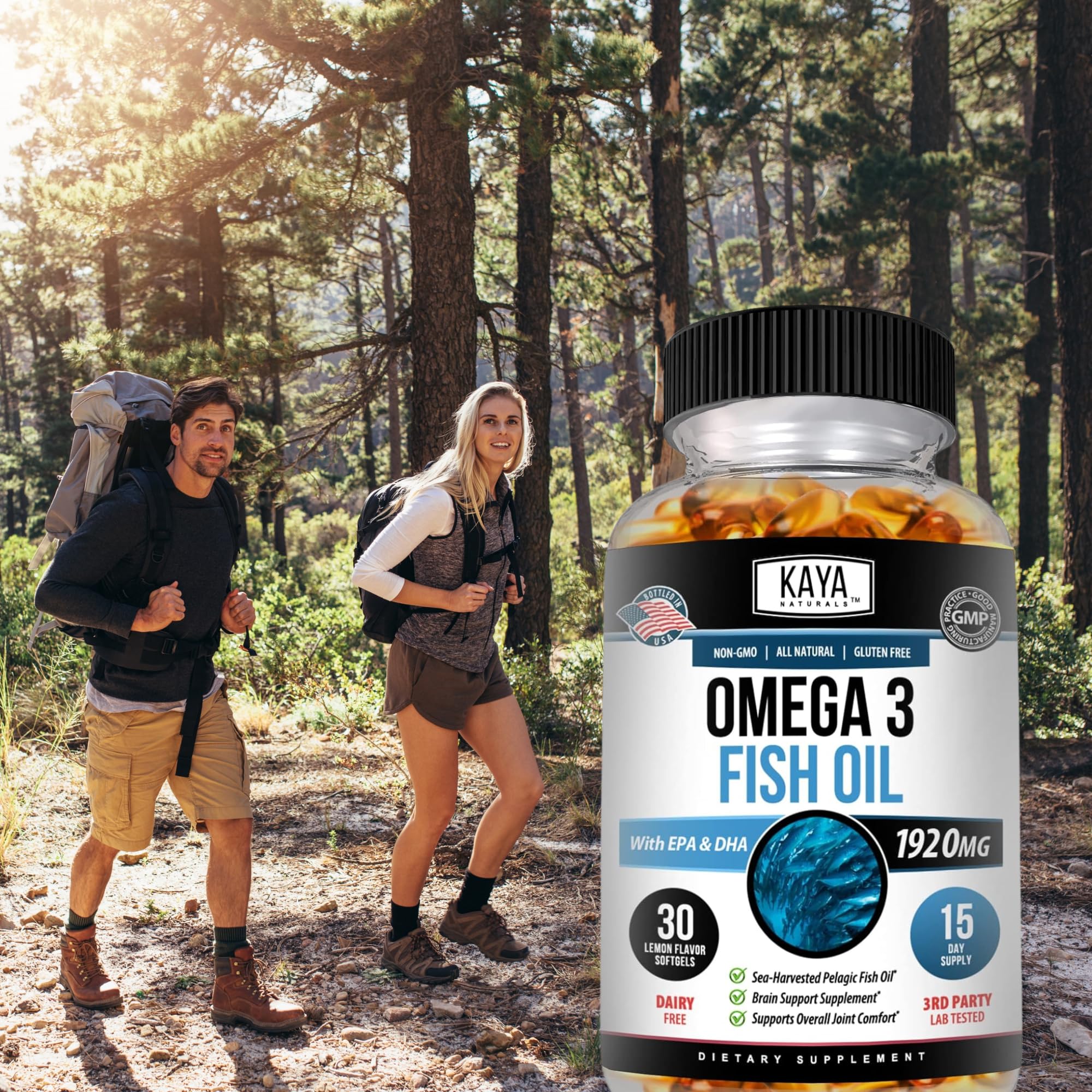 Healthy joints concept with Kaya Naturals Omega-3