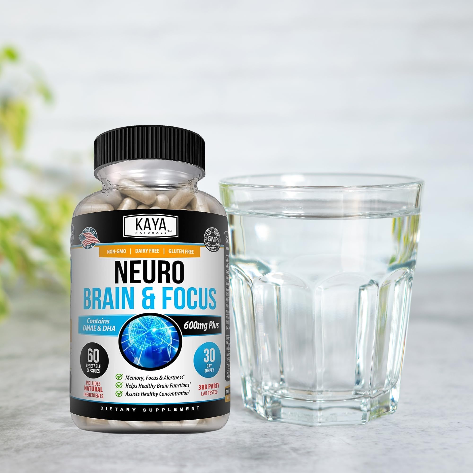 Packaging of Kaya Naturals Neuro Brain supplement